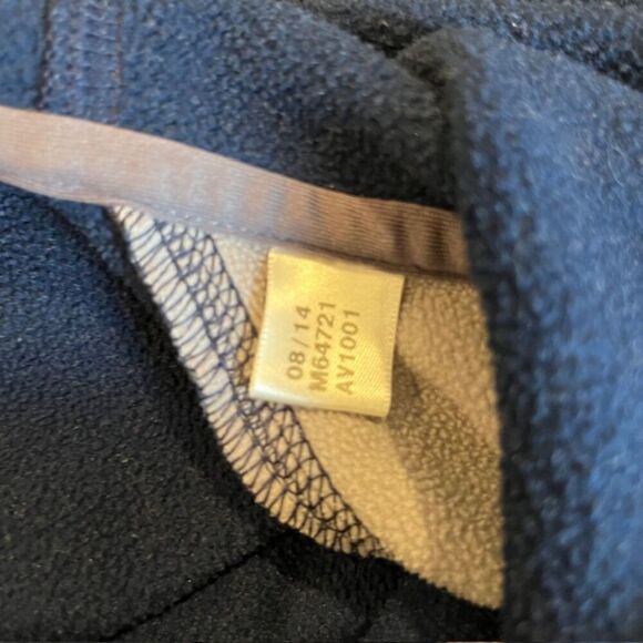 Adidas Climawarm Performance Hooded Jacket Fleece Lined Gray Navy Size Medium - Picture 9 of 11